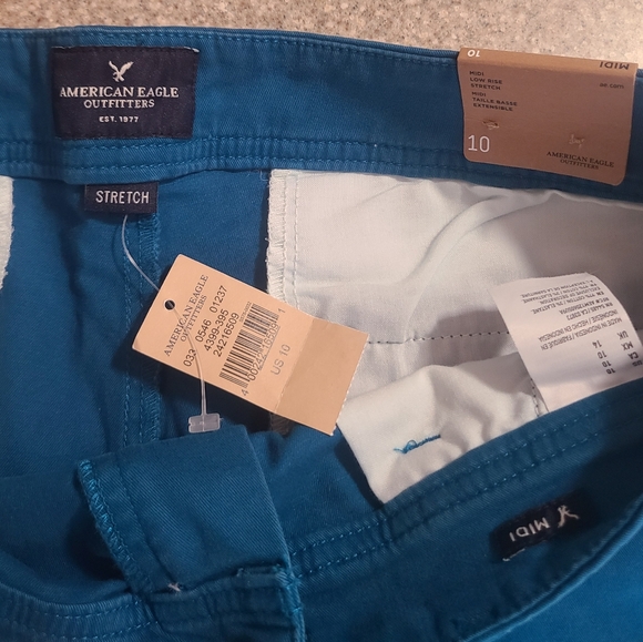 Nwt womens american eagle midi low rise shorts size 10 - Picture 2 of 4